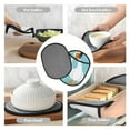 thumbnail image 7 of Pofeuu Three White Geese Print Silicone Pot Mat Mitten With Hanging Loop Heat Resistant Oven Mitts Non-Slip Bbq Baking Smoking Potholders, 7 of 7