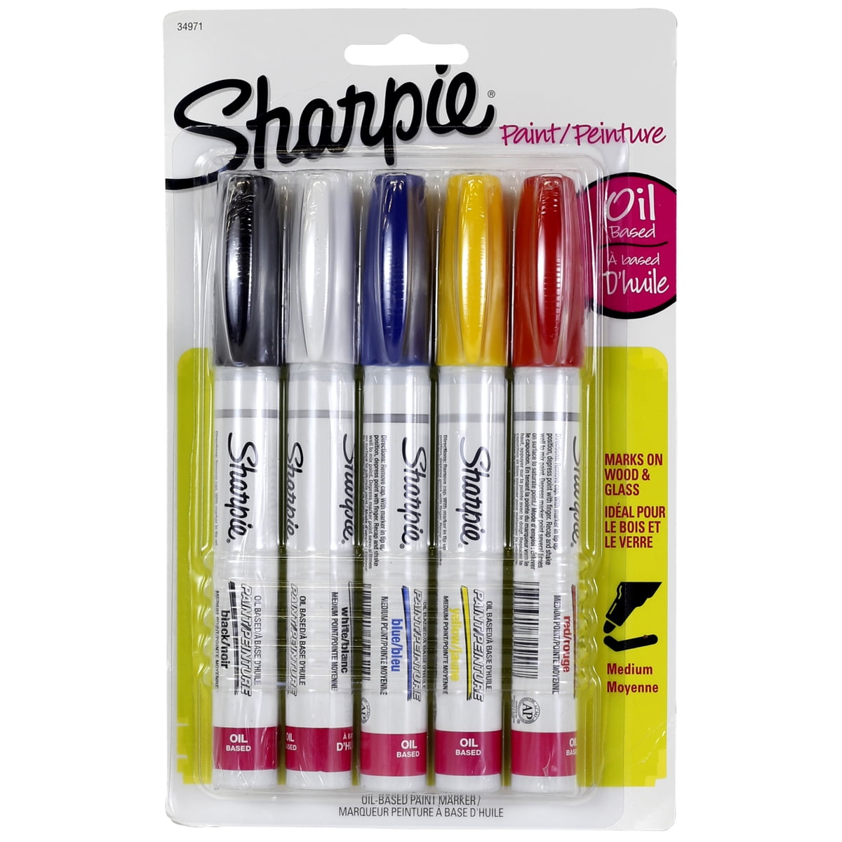 6 Packs: 5 ct. (30 total) Sharpie Oil-Based Primary Paint Markers