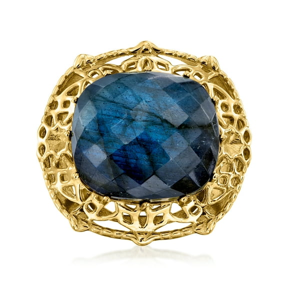 Ross-Simons Labradorite Ring in 18kt Gold Over Sterling, Women's, Adult