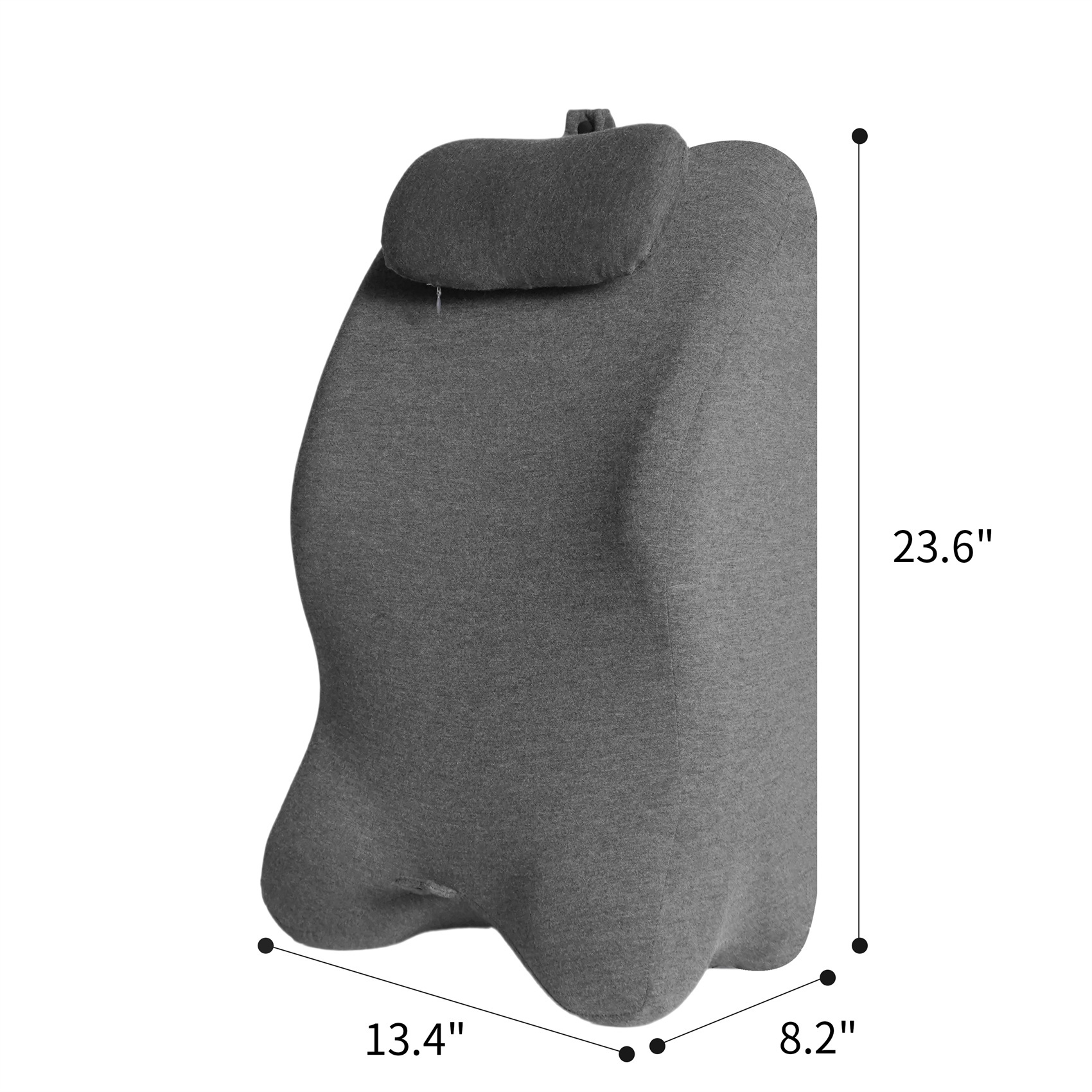Alvantor Bed Wedge Pillow with Memory Foam Ergonomic Spinal Posture Support for Sleeping and Acid Reflux, Heartburn Gray