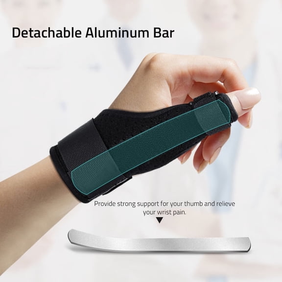 XIRQI Universal Thumb Support,Aluminum Bar Thumb Brace for Left Right Hand,Thumb Wrist Protection
