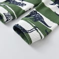 thumbnail image 6 of Baby Boy Clothes Dinosaurs Pattern Long Sleeve Tops and Stripes Long Pants Fall Outfits Green 0-3 Months, 6 of 6