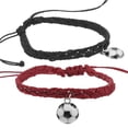 thumbnail image 1 of AURARMLET Soccer Bracelet for Men Braided Wax String Party Accessory 2Pcs, 1 of 6