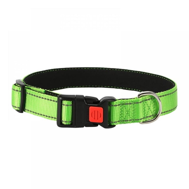 CNKOO Reflective Dog Collar 8 Colors Soft Neoprene Padded Breathable Nylon Pet Collar Adjustable for Small Medium Large Dogs