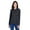 Carbon, variant on CORE365 78192 Women's Pinnacle Performance Long Sleeve Piqué Polo-Black-2XL