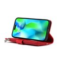 thumbnail image 3 of SaniMore iPhone 14 Pro Max 6.7" 2022 Case with Wrist Strap 2 in 1 Zipper Wallet [Card Slots] Premium PU Leather Skin [Retro Durable] Shockproof Anti-scratch Kickstand Business Cover, Red, 3 of 8