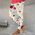 thumbnail image 2 of Mingw Compression Flower Yoga Leggings for Women Workout High Waist Tummy Control Yoga Pants Retrol Floral Trousers,Multicolor,3XL, 2 of 3