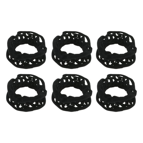 Unique Bargains 6pcs Durable Hair Rope Hair Scrunchies for Women for Girls Black