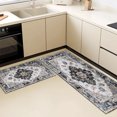 thumbnail image 5 of Kitchen Rugs Sets of 3 Non Slip Washable Kitchen Mats for Floor, Waterproof Kitchen Runner Rug, Floor Mat Carpet for Entryway, Laundry, Sink, Hallway, Bathroom, 5 of 12