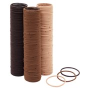 GLAMLILY 240-Pack Elastic Hair Ties, Stretchable No Metal Hairband Ponytail Holders for Men, Women, and Girls, Durable Hair Styling Accessories for Home, Beauty Salon, and Barber Shop (Neutral Colors)