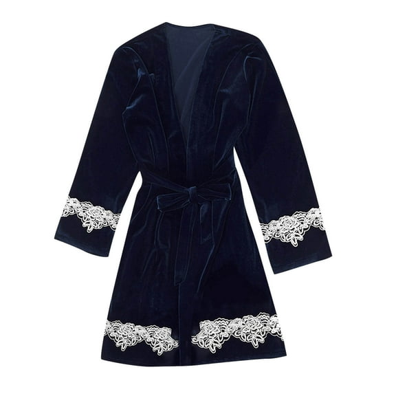 Lindreshi Lingerie Sets for Women 2pc Set Women Fashion Gold Velvet Nightgown Home Service Homewear Pajama