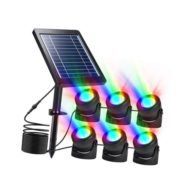 tamizeot Landscape Spotlights LED Underwater Pond Lights Waterfall for Colorful RGB