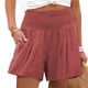 thumbnail image 1 of Pantalones cortos fruncidos, pantalones cortos de verano para mujer, pantalones cortos casuales con bolsillo, pantalones cortos elegantes de alto rendimiento, 1 of 6