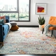 thumbnail image 2 of SAFAVIEH Madison Xanthia Vintage Abstract Area Rug, Light Blue/Orange, 8' x 10', 2 of 8