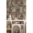 thumbnail image 3 of Maroon & Beige Middle Eastern Inspired Geometric Wallpaper R8417, 3 of 4