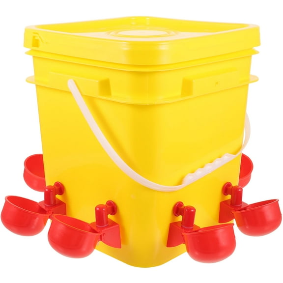 HAMPPLIES Simple Design Auto Chicken Trough Chicken Feeder Waterer Poultry Supplies Plastic Sturdy Construction