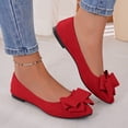 thumbnail image 7 of Women's Chic Bow Flat Pumps Pointed Toe Ballet Flats Office Work Business Casual Dress Shoes Comfy No Heel, 36, 7 of 7