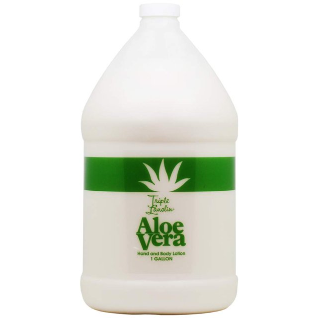 Loción triple lanolina, aloe vera, calmante, 3,8 L, hidratante