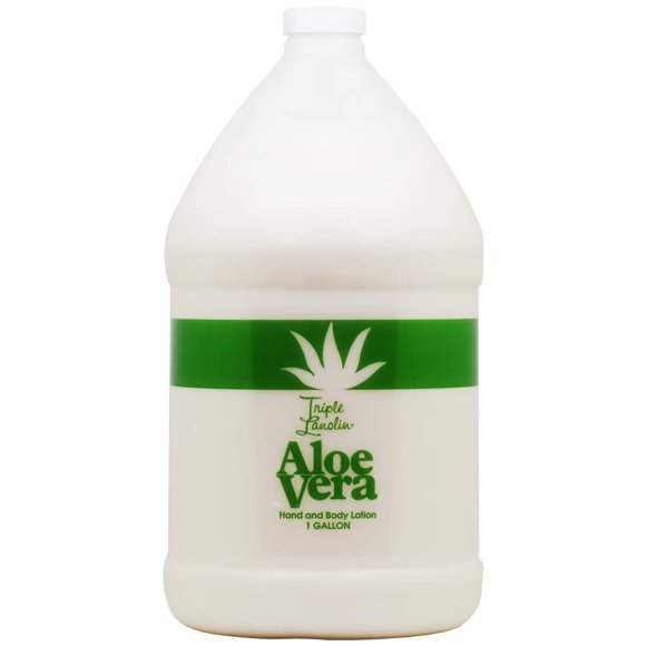 Loción triple lanolina, aloe vera, calmante, 3,8 L, hidratante