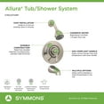 thumbnail image 2 of Allura Single Handle 2-Spray Tub/Shower System with VersaFlex™ Integral Diverter in Satin Nickel (Valve Included), 2 of 6
