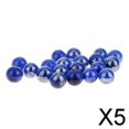 thumbnail image 1 of Runquan 5x20 Pack 16mm Assorted Glass Marbles Balls Traditional Game Play Toy Blue 5 Pcs, 1 of 8