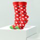 thumbnail image 1 of Calcetines Cortos Medias de dibujos animados para damas Estilo navideño Elástico Diseño creativo Traje de vacaciones Cgtredaw Lunares Rojo Talla Única Oso Blanco Lunar Rojo para Mujer, 1 of 1