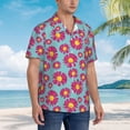 thumbnail image 3 of Susaid Daisies Flowers Print Short Sleeve Shirts Button Down Casual Shirts Summer Beach Aloha Button Down Short Sleeve for Men ,Medium, 3 of 7