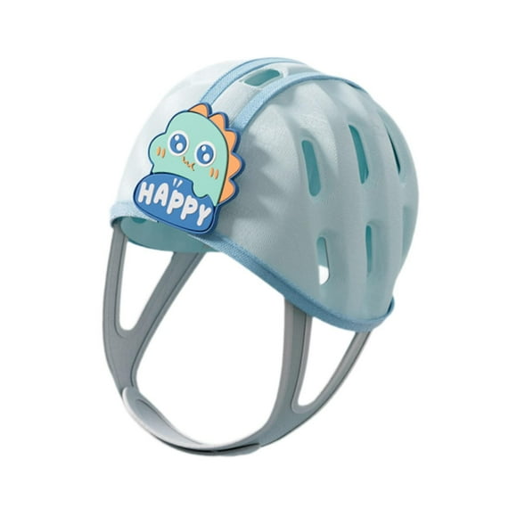 Casco para bebé, transpirable, anticaída, anticolisión, protección para la cabeza para niños pequeños, sombrero para las azul
