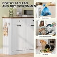 thumbnail image 3 of SELOOYE Double Tilt Out Trash Can Cabinet Hidden Kitchen Trash Can, 20 Gallons Freestanding Recycling Cabinet with Hideaway Drawers Pet Proof Trash Can for Kitchen Living Room, White, 3 of 7