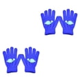 thumbnail image 4 of Guantes para niños sweethay Adorables cubiertas de dedos artesanales de punto cálido con patrón de dragón Azul marino Gris Azul claro Rojo púrpura claro, 4 of 6