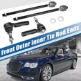 thumbnail image 2 of 4 Pcs Black Front Inner Outer Tie Rod End No.ES3571/EV80702 for Chrysler 300 2005-2010 RWD Models, 2 of 7