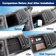 thumbnail image 4 of ALLTIMES Car Center Console Organizer for Toyota Tacoma 2024, Black ABS Armrest Storage Box Interior Insert Storage, 4 of 6