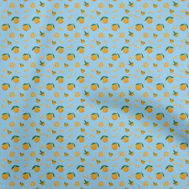 oneOone Viscose Chiffon Light Blue Fabric Coffeeinated & Vaccinated Craft Projects Decor Fabric Printed By The Yard 42 Inch Wide