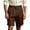 Wine, variant on Men's Pleated Cuffed Hem Dress Shorts, Button Closure Front Pockets Breathable Casual Summer Bottoms, S-3XL