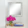 thumbnail image 7 of Stonebriar 20" x 20" Off-White Modern Square Wood Chevron Wall Mirror, 7 of 7