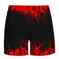 thumbnail image 5 of OWMEOT 3D Graphic Mens Swim Trunks Summer Flame Print Bathing Suits Stretchy Quick Dry Beach Shorts 5 Inch Drawstring Board Shorts, 5 of 5