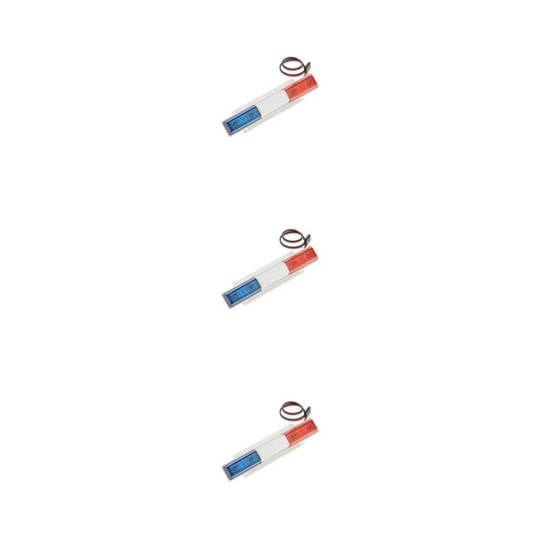 Vogacara Luz de Flash de policía LED, luces de parachoques, lámpara alarmante ligera, soporte de aleación de aluminio 1/8 1/10, piezas de Type1 NO1