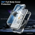 thumbnail image 6 of ELEHOLD for iPhone 17 Pro Max Magnetic Case,Compatible with Mag Safe Accessory Invisible Stand Built-in Screen Protector Military Drop Protection Shockproof Frosted Translucent Case,Frosted Clear, 6 of 6