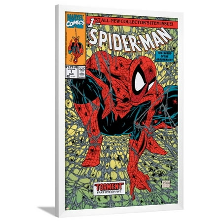 Todd Helton Framed Spider-Man No.1 Cover: Spider-Man Comic Book Marvel Artwork Framed Print Wall Art By Todd McFarlane ()