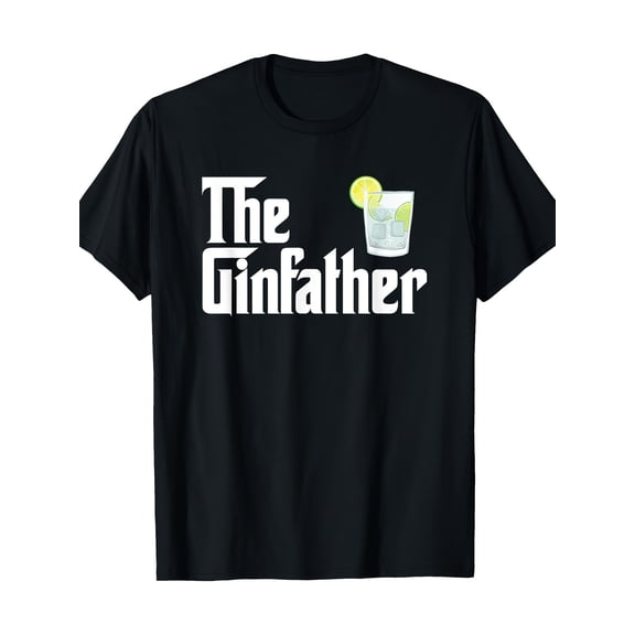 The Gin Father Ginfather Funny Tonic Water and Gin T-Shir-100% Cotton T-Shirt 220gT-Shirt