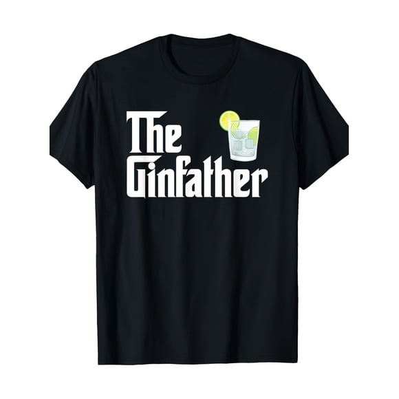 The Gin Father Ginfather Funny Tonic Water and Gin T-Shir-100% Cotton T-Shirt 220gT-Shirt