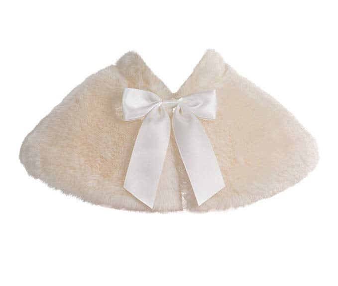 flower girl fur wrap