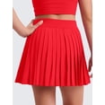thumbnail image 3 of Falda CRZ YOGA Feathery-Fit Plisada Deportiva Suave Roja S, 3 of 5
