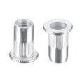 thumbnail image 1 of Unique Bargains M5 Rivet Nuts Aluminium Alloy Knurled Flat Head Threaded Insert Nut Silver 50 pcs, 1 of 5