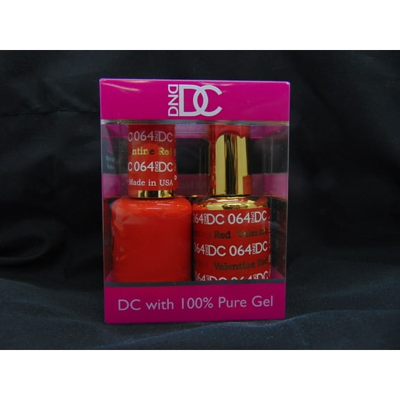 DND - DC Duo Soak off Gel & Matching nail polish, #064 - Valentine Red