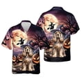 thumbnail image 3 of Spooky Halloween Night Witch Cocker Spaniel Glowing Pumpkins Hawaiian Shirt Breathable Summer Unisex Merch Cockers Dog Lover Gifts - 12015, 3 of 6