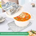 thumbnail image 3 of Yayeee Pot Holders Kitchen Heat Resistant with Pocket 7"x9.8" Cotton Oven Cooking Hot Pads, Blue Snowy Mountain, 3 of 7
