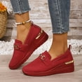 thumbnail image 5 of LOVZFMLL Women's Loafer Shoes Comfort Slip-On Walking Flat Shoes Casual Moccasins Penny Loafers Lady Work Dress Shoes Red 9.5, 5 of 9