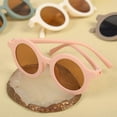 thumbnail image 3 of KUIZAP Children's Sunglasses Infant's Retro Solid Color Ultraviolet-proof Round Convenience Glasses Eyeglass For Kids(Purple), 3 of 7