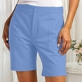 thumbnail image 2 of Bermuda Shorts Womens Golf Shorts Pull On Mid Rise Stretch With Pockets Summer Utility Comfort Hiking Short Pants 2XL, 2 of 4